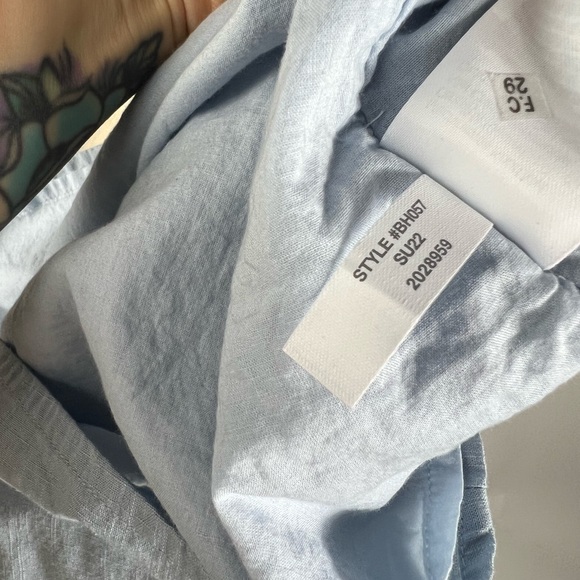 CREWCUTS Girls Cotton Light Blue Tie Strap Smocked Sun Dress 16 - Picture 9 of 9